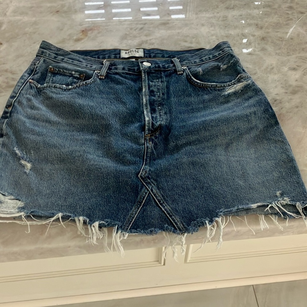 Agolde Blue Mini Skirt Casual Denim
